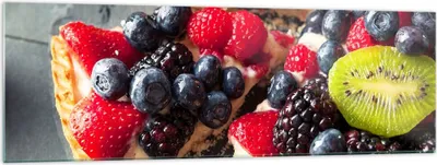 Produktbild von Bilder auf glas - Kuchen Dessert Obst Erdbeere - 160x50cm - Glasbilder - Wandbilder - Kunstdruck - zum Aufhängen bereit - Wanddekoration aus Glas - Glas Bilder - Wandbild auf Glas - GAB160x50-2871