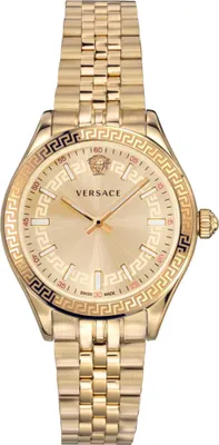 Image de Versace VEHU00720 Hellenyium Lady or champagne Montre en acier inoxydable pour femme NOUVELLE