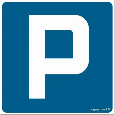 Obrázok produktu pre Parkovisko - dopravná značka B-18 - 300x300 PVC vodotesná tabuľa