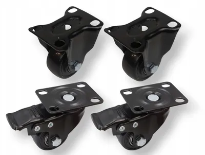 Produktbild von Allin Möbelrollen-Set 75 mm 4 Stück 2 mit Bremse