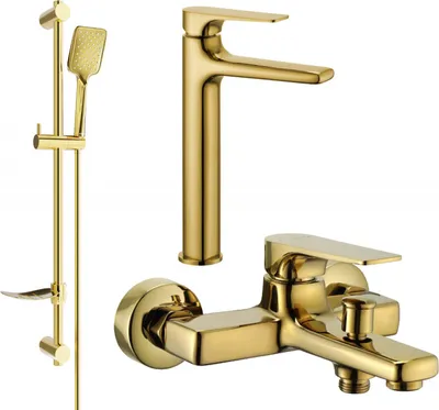 Produktbild von Mexen Lynx DF62 Badewannenset, Gold - 745913DF62-50