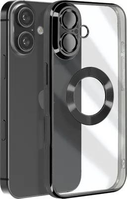 Imagen del producto de Avizar, funda protectora resistente para iPhone 16, color negro