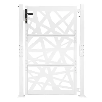Produktbild von Gartentore 105*150cm Garteneingangstor Garten Metalltor Weiß