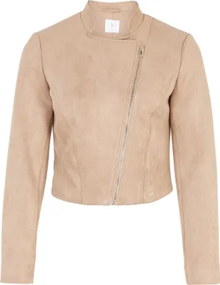 Produktbild von Damen Kurzjacke mit Stehkragen, Reißverschluss, Langarm, Uni, tailliert