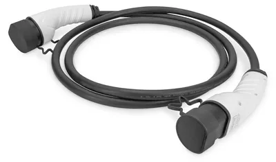 Produktbild von Ladekabel für Elektroautos – 7,5 Meter – 7,4 kW – Typ 2 zu Typ 2 – Schwarz