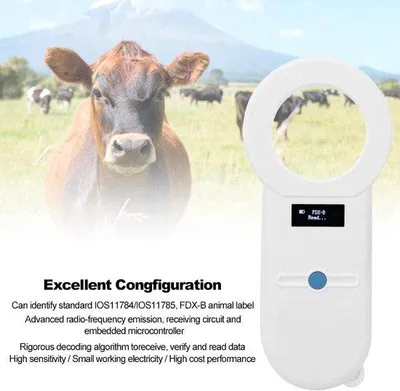 Image de Lecteur de puces électroniques pour animaux 134,2 kHz, portable et rechargeable, pour chiens et chats