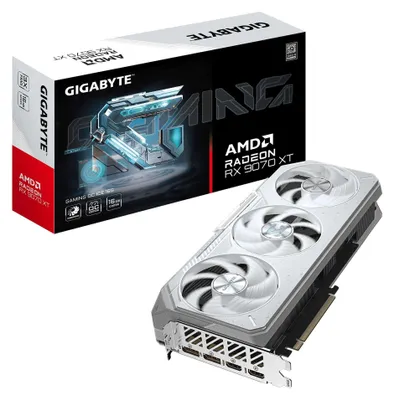 Immagine prodotto di GIGABYTE Radeon RX 9070 XT GAMING OC ICE 16G Scheda Grafica - 16GB GDDR6, 256bit, PCI-E 5.0, 3060 MHz Frequenza core, 2 x DisplayPort, 2 x HDMI, GV-R907XGAMINGOCICE-16GD