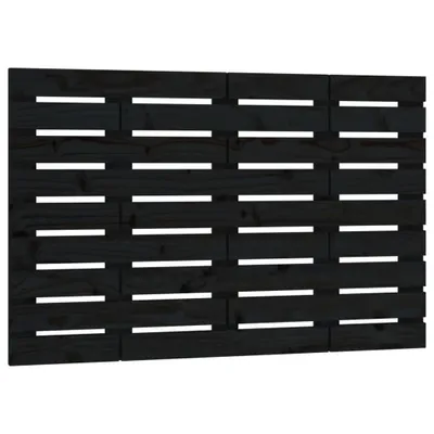 Produktbild von Wand-Kopfteil Schwarz 96x3x63 cm Massivholz Kiefer