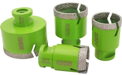 Produktbild von Diamant Fliesenbohrer Set 4 Stück 35/40/50/68mm M14 für Porzellan Granit Marmor