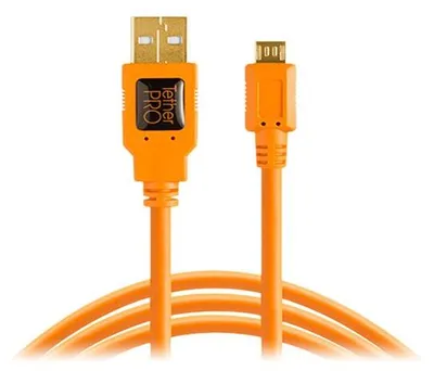 Productafbeelding van Tether Tools TetherPro USB 2.0 A-male naar Micro B 5-pins, oranje