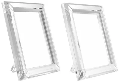 Obrázek produktu pro Casa Padrino Sada stolních rámečků na obrazy 19 x 2,5 x v. 24 cm - skleněné doplňky z křišťálového skla