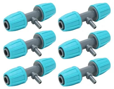 Image de 10 pièces, raccord en T réduit pour tuyaux d'irrigation, avec embouts de 16 mm et 4/7, pour jardin et cour