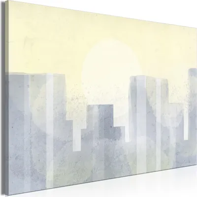 Produktbild von Italienischer Leinwand Leinwandbild - Modern City (1 Part) Wide - Third Variant 30x20 cm Städte d-A-10002-b-c