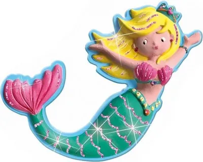 Produktbild von SES Creative Gipsfiguren Set Ozean Kreaturen, Gips, 6 Farben, Rosa Glitzer, 5+ Jahre