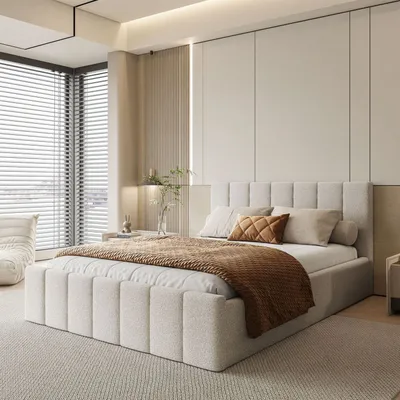 Produktbild von ELISE Polsterbett mit Bettkasten 180x200 cm Ascot Pearl