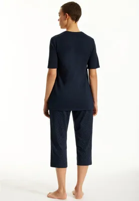 Produktbild von Schiesser Damen Schlafanzug 3/4 dunkelblau Stück Gr. 038