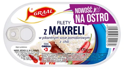 Obrázok produktu pre Filet z makreli w sosie chili Graal 170g
