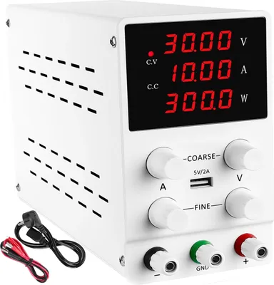 Obrázek produktu pro KRAFT&DELE | Laboratorní napájecí jednotka, 0-30V, 10A, s LED displejem, 200-240V, AC, DC Nastavitelná napájecí jednotka, knoflík pro nastavení enkodéru, výstupní spínač
