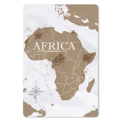Produktbild von MuchoWow® Mauspad Mousepad Weltkarte - Braun - Afrika 40x60 cm - Mousepads - Maus Mat - Pad - Mausunterlage - Schreibtisch Accesoire
