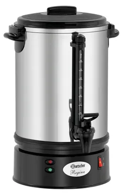 Produktbild von Kaffeemaschine Regina Plus 40 mit 6800 ml Volumen Edelstahlheizmulde Entkalkungssignal und Füllstandsanzeige silber schwarz