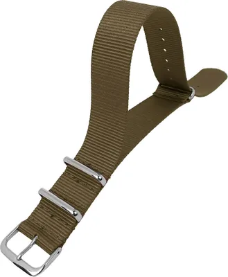Produktbild von Outdoorband XL Uhrenarmband Nylon | Minott Durchzugsband oliv, Stegbreite:24mm