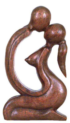 Immagine prodotto di Figura di legno Scultura Figura astratta di legno Statua Africa Asia Decorazione fatta a mano insieme, 60 cm