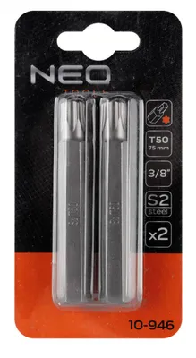 Obrázek produktu pro NEO TOOLS TORX bit T50 x 75 mm, S2 x 2 ks.
