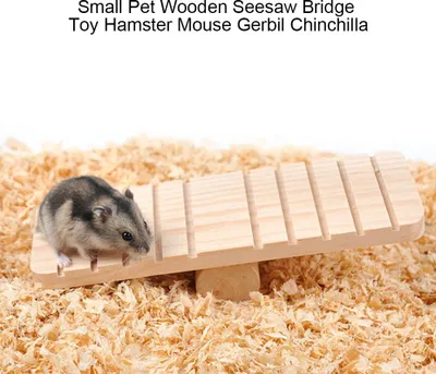 Obrázek produktu pro Malý domácí mazlíček Dřevěná houpačka Bridge Toy Křeček Myš Gerbil Činčila
