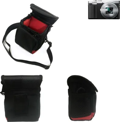 Produktbild von K-S-Trade Kameratasche Fototasche Umhängetasche Schultertasche Zubehör Tasche Schutz Hülle kompatibel mit Panasonic Lumix DMC-TZ71 mit Zusatzfach