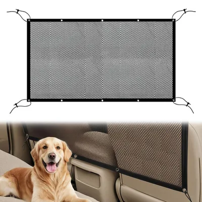 Obrázok produktu pre Ochranná sieťka do auta pre psov, 116 x 76 cm, vhodná do batožinového priestoru a na zadné sedadlá