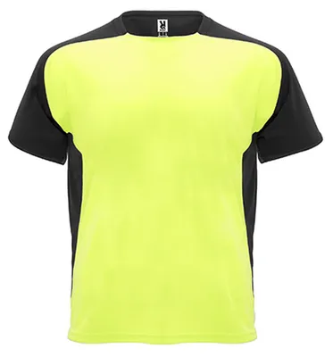 Image de Roly CA6399 | T-Shirt Bugatti Homme - Couleur : Fluor Yellow 221/Black 02 - Taille : M