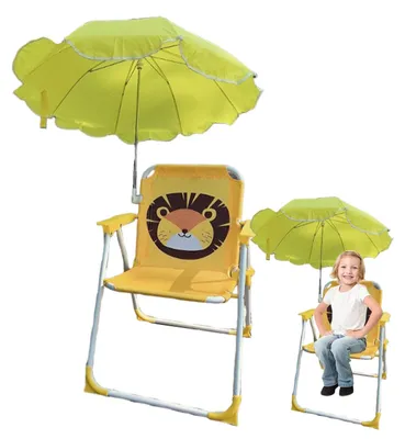 Produktbild von Faltbarer Kinder-Campingstuhl mit Sonnenschirm
