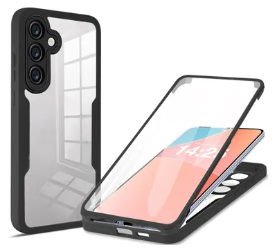 Produktbild von 360 Grad Rundum Schutz Handyhülle für Samsung Galaxy A36 5G Full Cover Vollschutz Case Farbe: Schwarz