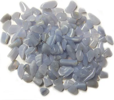 Produktbild von Edelsteine, polierte Trommelsteine, Chalcedon, Größe klein, ca. 0,5 - 1 cm, 100 g