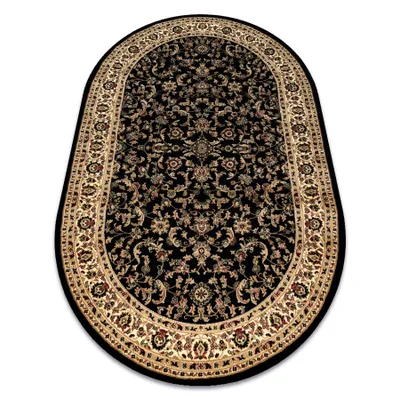 Image de Tapis ROYAL ADR ovale modèle 1745 noir noir 100x180 cm