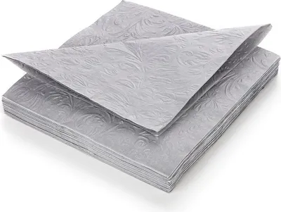 Obrázek produktu pro Papírové ubrousky 20 ks 33x33cm 20szt Šedé, reliéfní ornamenty