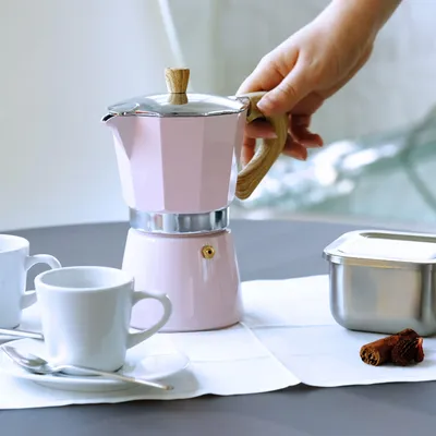 Produktbild von GNALI & ZANI | Espressokocher, VENEZIA, rosa, 3 T.