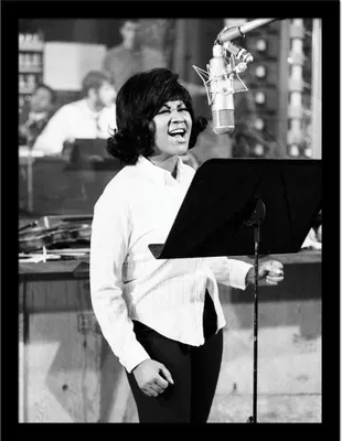Produktbild von Aretha Franklin - Gerahmtes Poster, Foto PM11431 (40 cm x 30 cm) (Schwarz/Weiß)