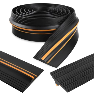 Image de Joint d'étanchéité pour porte de garage, joint en caoutchouc pour seuil, bandes d'étanchéité, 100 mm x 25 mm x 3 mètres