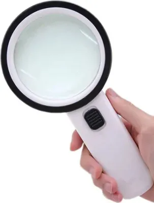 Produktbild von 10X große doppelte Schicht optische Lupe mit LED-Licht 90mm Linse Schmuck Lupe
