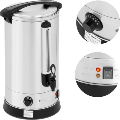 Zdjęcie produktu dla Warnik podgrzewacz do wody grzańca podwójne ścianki stalowy 20.5L 2500 W