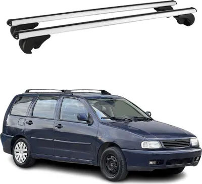 Image de Barres de toit Transversales pour VW Polo Variant 1996-2001 Aluminium Argent