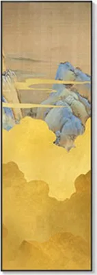 Produktbild von TPFLiving Kunstdruck LW-311 (OHNE RAHMEN) Poster - Leinwand - Wandbild - Hochauflösender Giclée-Druck, langlebig und hochwertig - Abstrakte Berge -  - Größe: 40x160cm