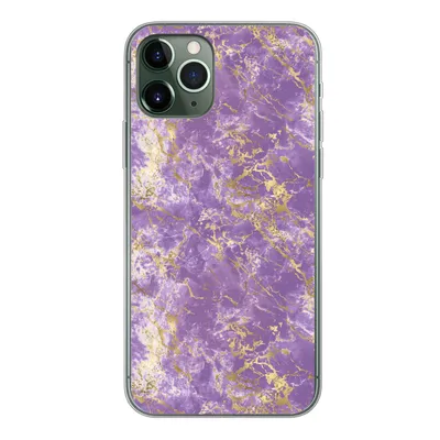 Produktbild von MuchoWow® Handyhülle Schutzhülle Hülle für iPhone 11 Pro Marmor - Lila - Gold - Muster Silikon Softcase Handy Hülle - Handy