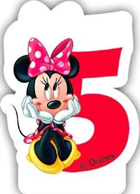 Produktbild von Zahlenkerze 5 "Minnie Cafe" 1 St.