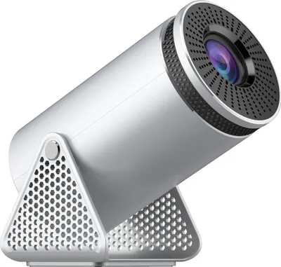 Image de Projecteur ZELURXX, Bluetooth 5.0, 120 ANSI, Wi-Fi double bande (2,4 GHz / 5,5 GHz), Android 12.0, correction trapézoïdale, décodage 4K, mini-projecteur portable, argent