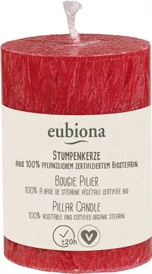 Image de Bougie ronde 56x80 - rouge