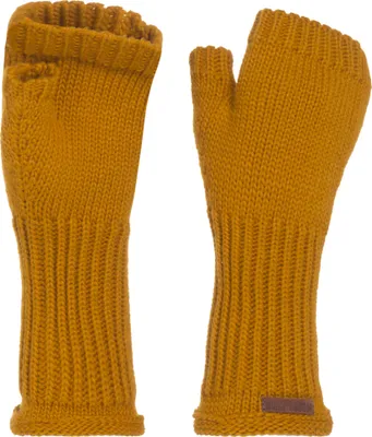 Produktbild von Knit Factory Cleo Handstulpen - Ocker - One Size