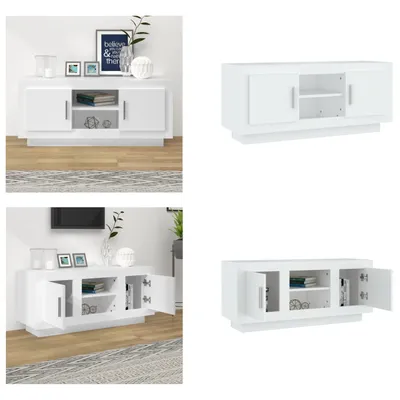 Produktbild von vidaXL TV Schrank Weiß 102x35x45 cm Holzwerkstoff - TV-Schrank - TV-Schränke - Lowboard - Schrank