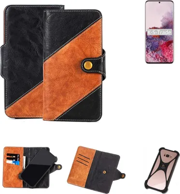 Produktbild von K-S-Trade Handyhülle Schutzhülle Bookstyle Case Wallet-Case kompatibel mit Samsung Galaxy S20 5G Exynos Handy Cover Bumper Klapphülle schwarz